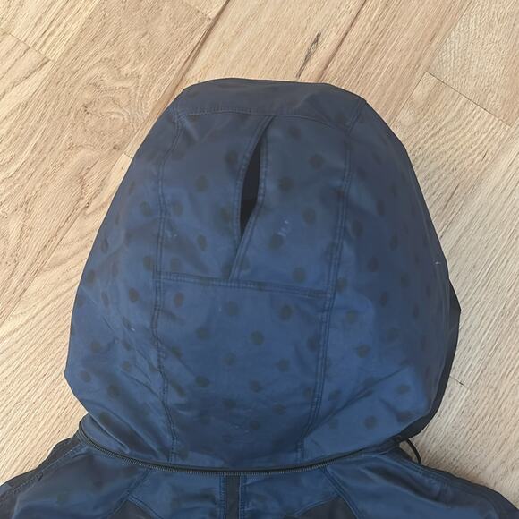 Lululemon Gather And Sprint Jacket Ghost Dot Deep Navy Black / Black Size 8 - Picture 12 of 14